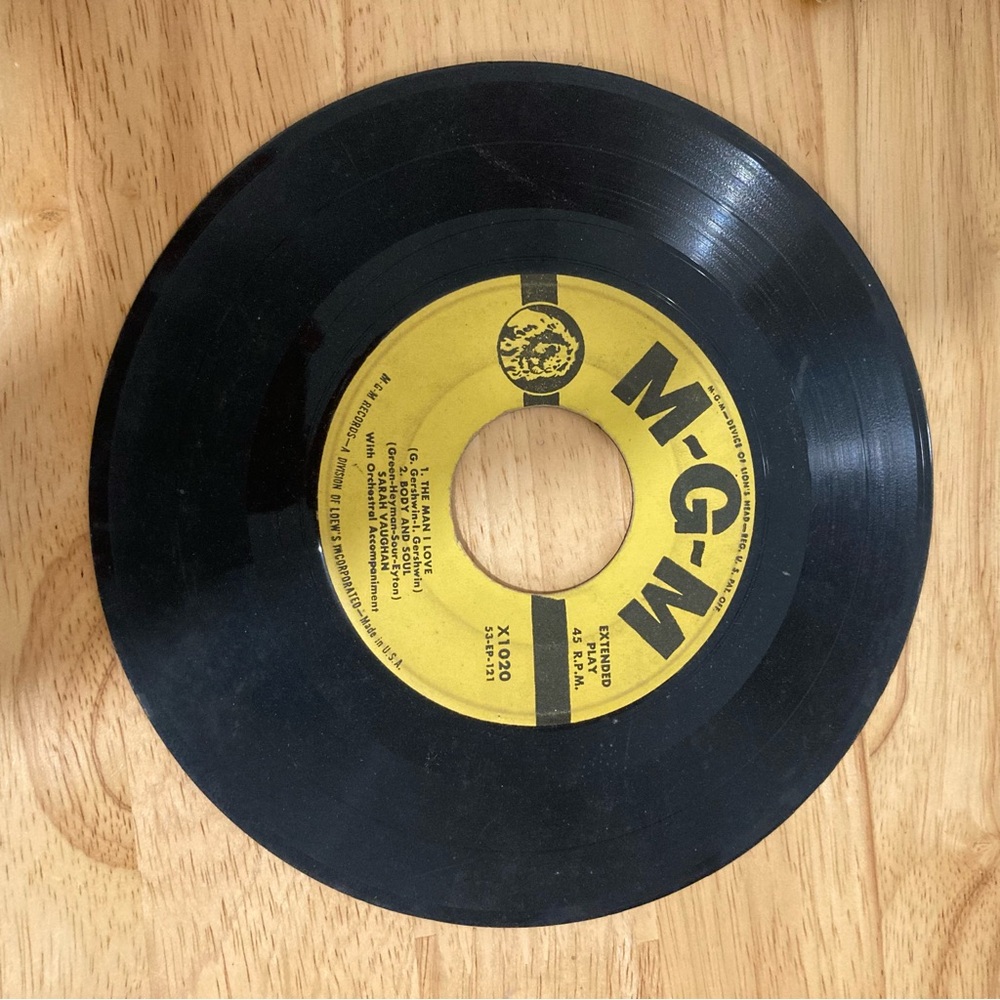 Vintage 1950s Jazz Sarah Vaughan MGM The Man I Love US 7" EP - Picture 11 of 16